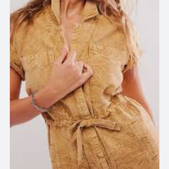 Free People Rhodes Chino Coverall NWOT sz medium - Picture 2 of 10